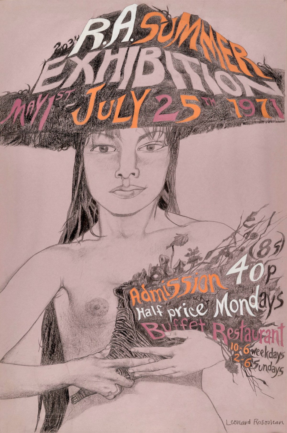 Leonard Rosoman RA, Drawing for Poster for the Royal Academy Summer Exhibition