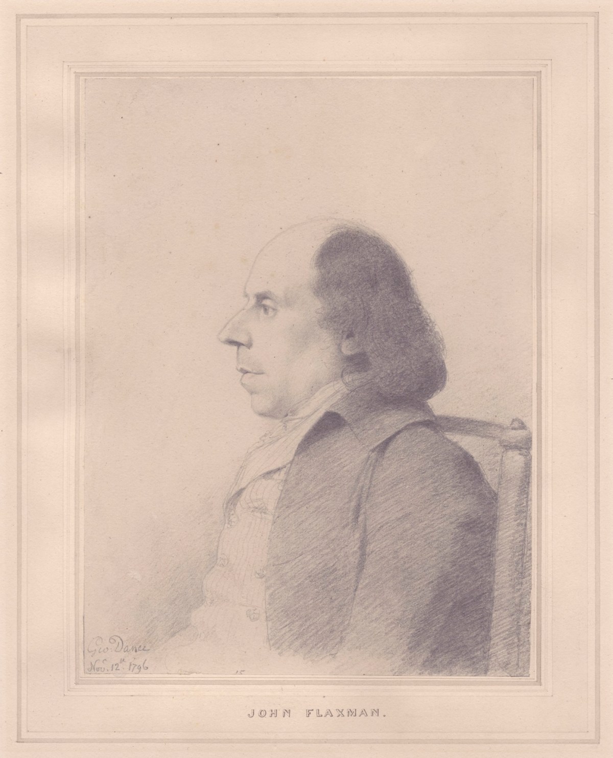 George Dance RA, Portrait of John Flaxman, R.A.