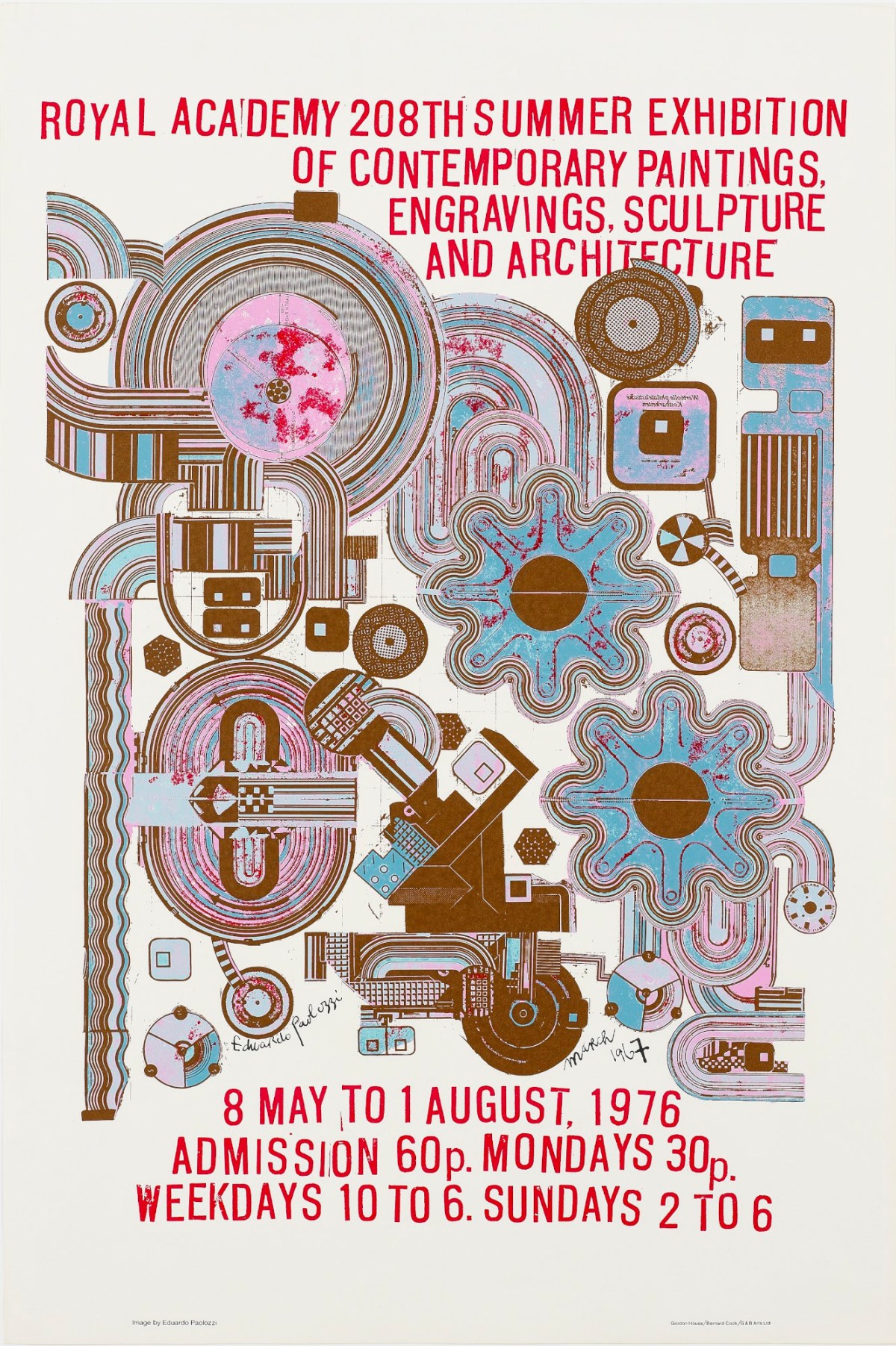 , Poster, designed by Eduardo Paolozzi and Gordon House