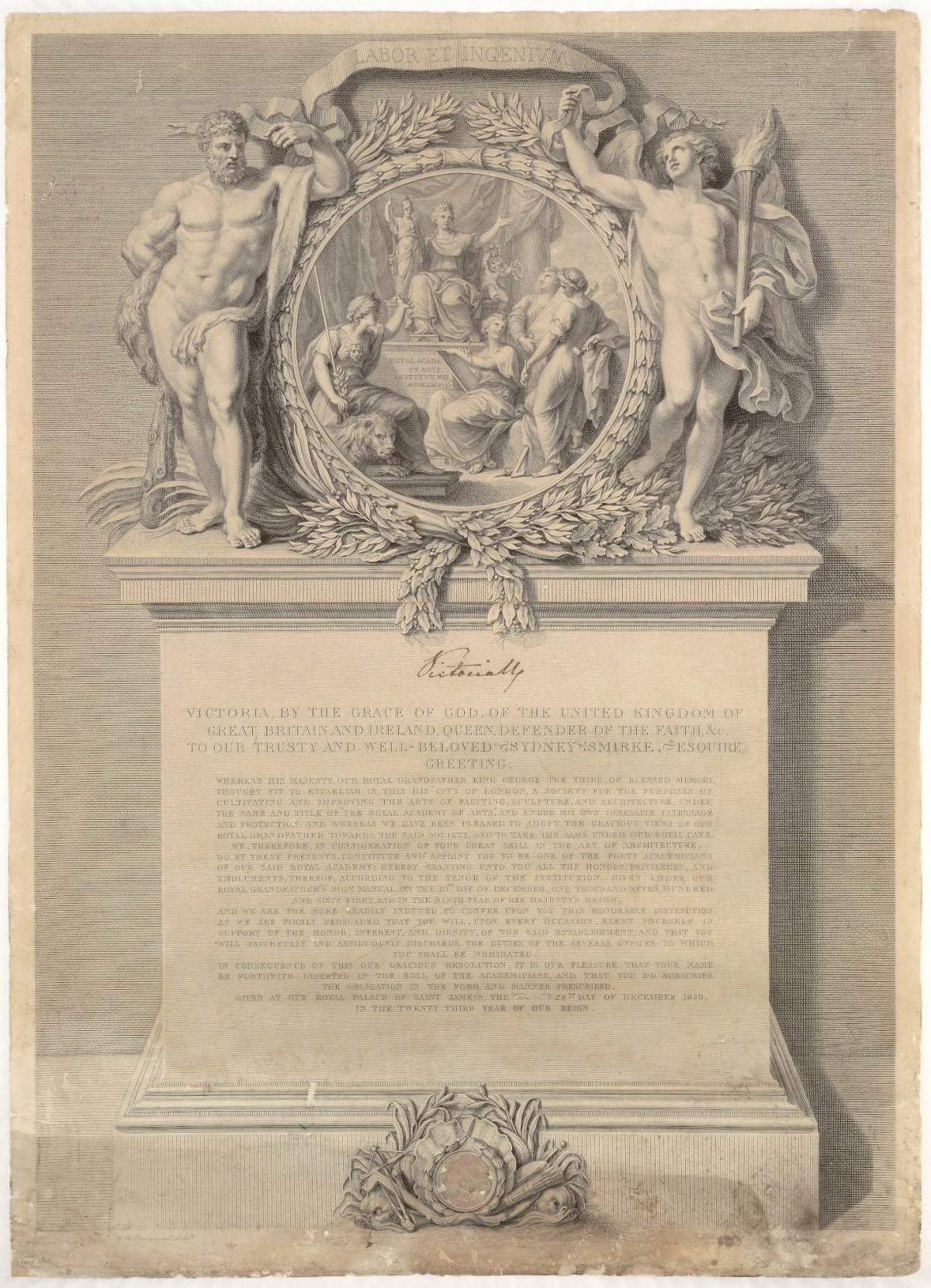 Royal Academy of Arts (London), RA diploma (Sydney Smirke)