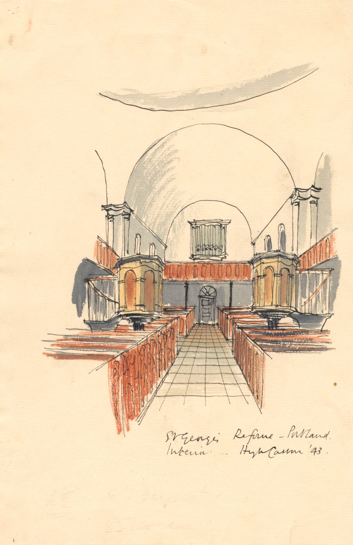 Sir Hugh Casson PRA, St Genesis Reform Chuch, Portland, interior