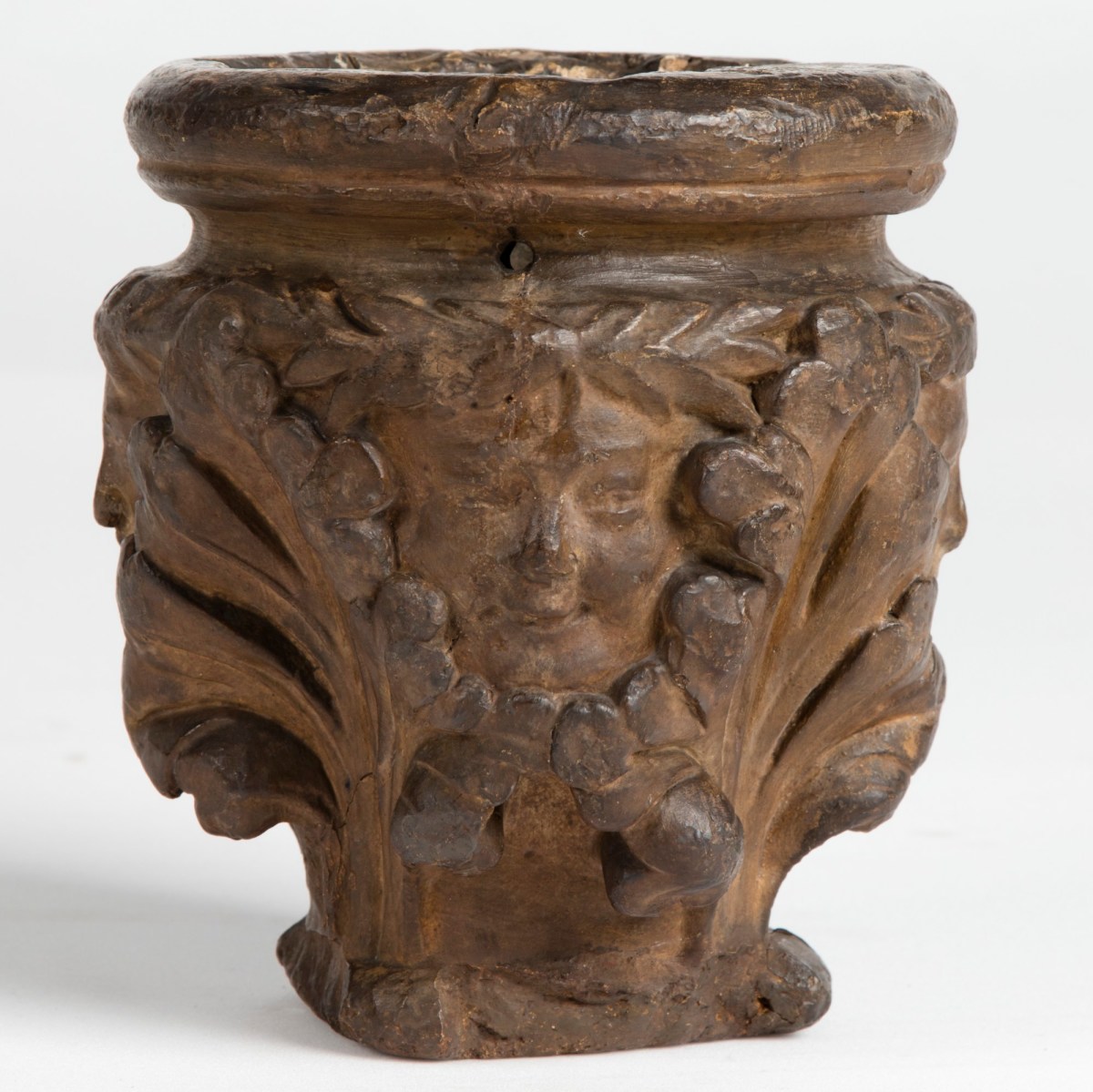 Unknown maker, Medieval Capital with leaf foliage and faces, possibly representing the Green Man