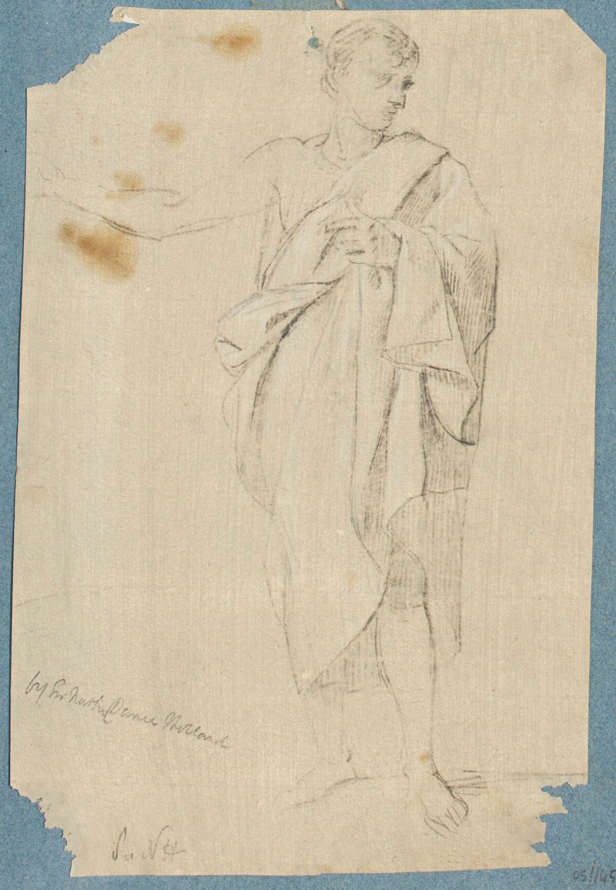 Nathaniel Dance RA, Standing male figure wearing a toga
