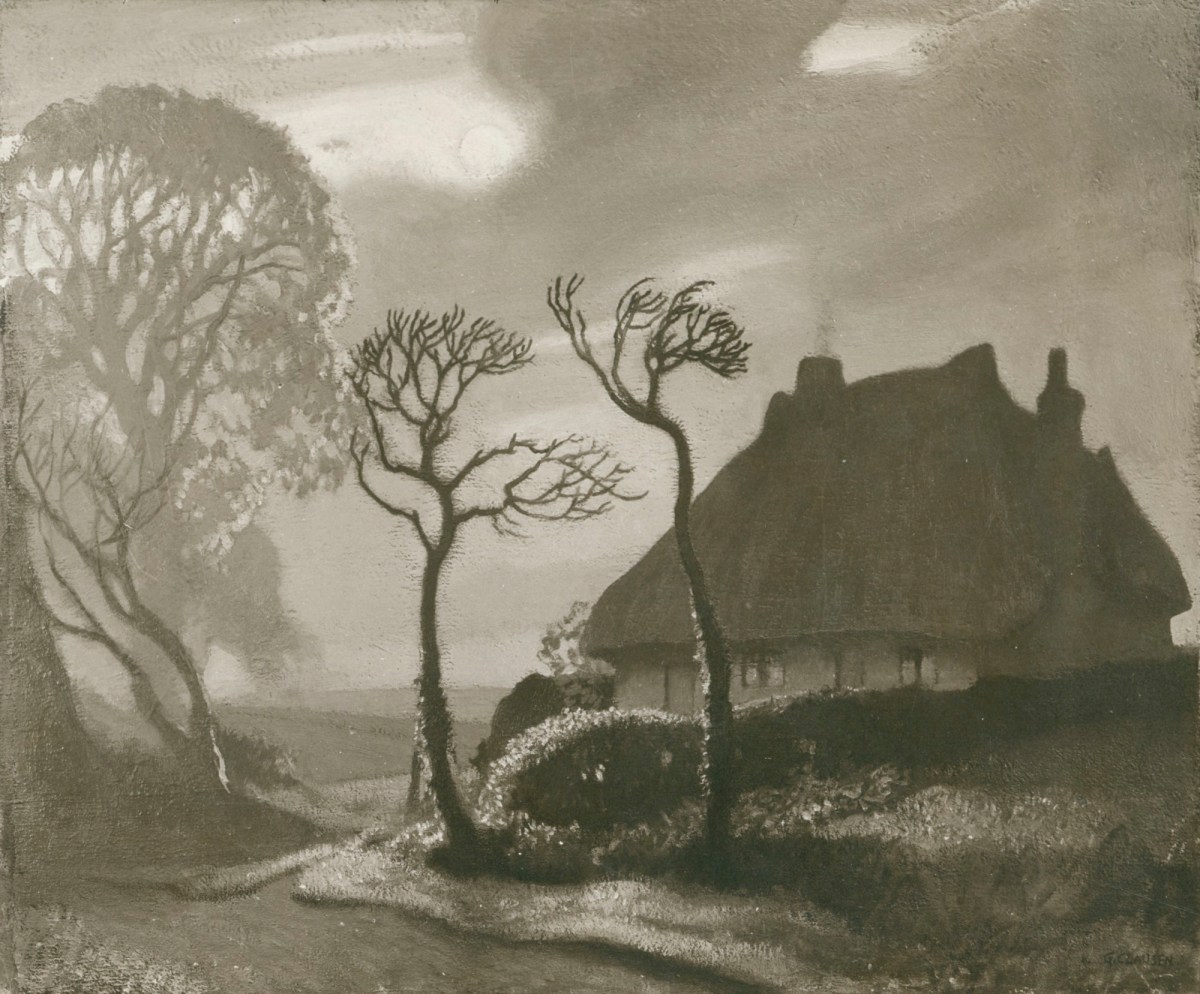 Photograph of Clausen's 'Old Essex in November'. (Sold Sotheby's