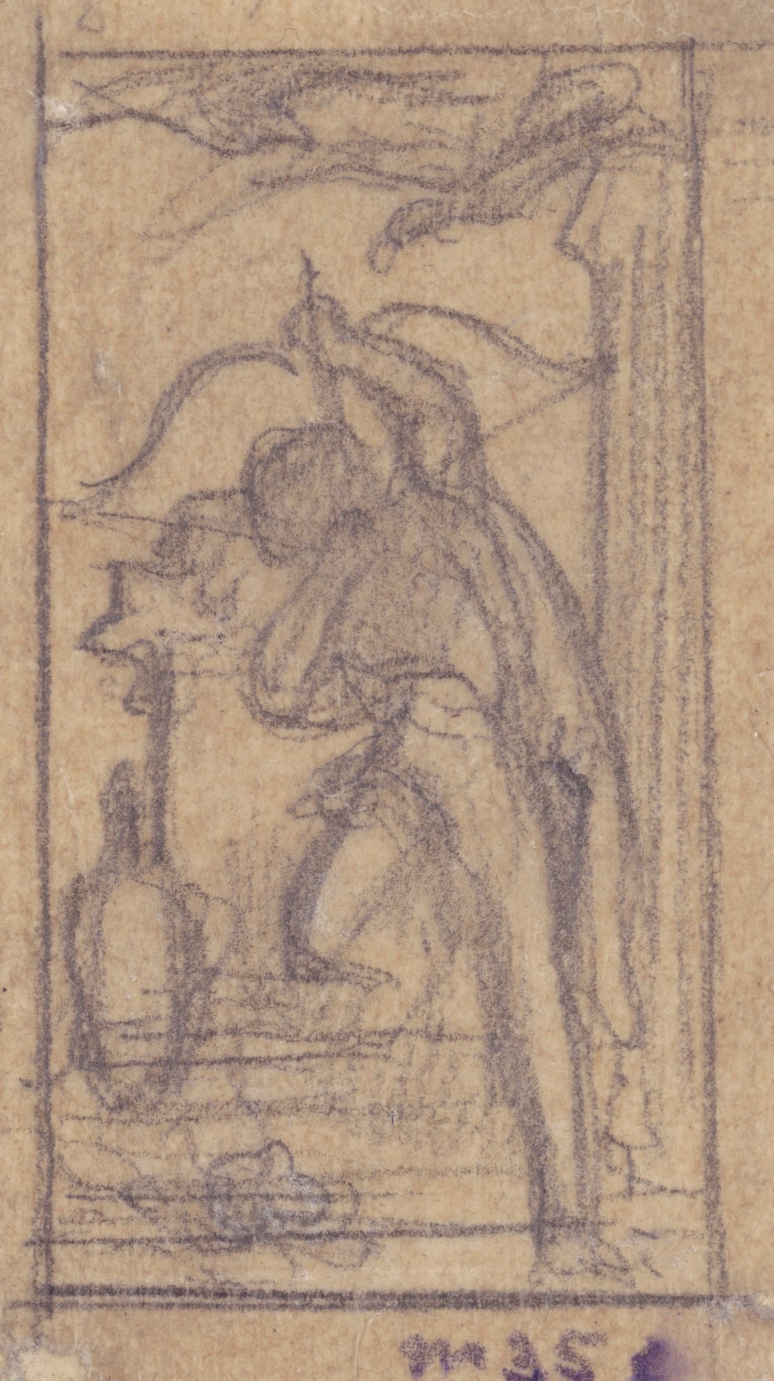 Lord Leighton PRA, Tracing, probably for an illustration