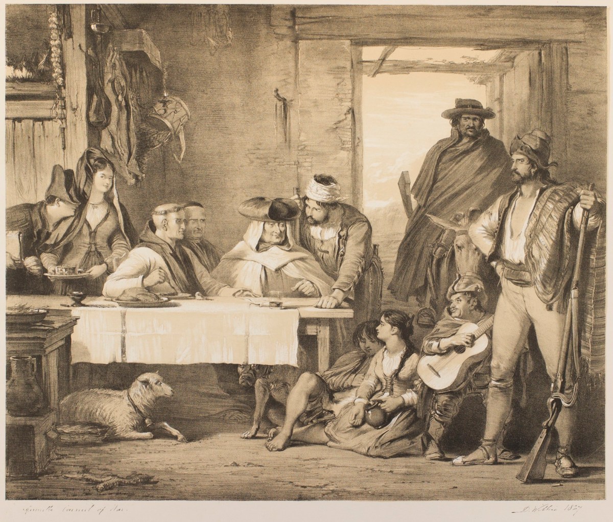Sir David Wilkie RA, The Spanish Posada or Guerilla Council of War