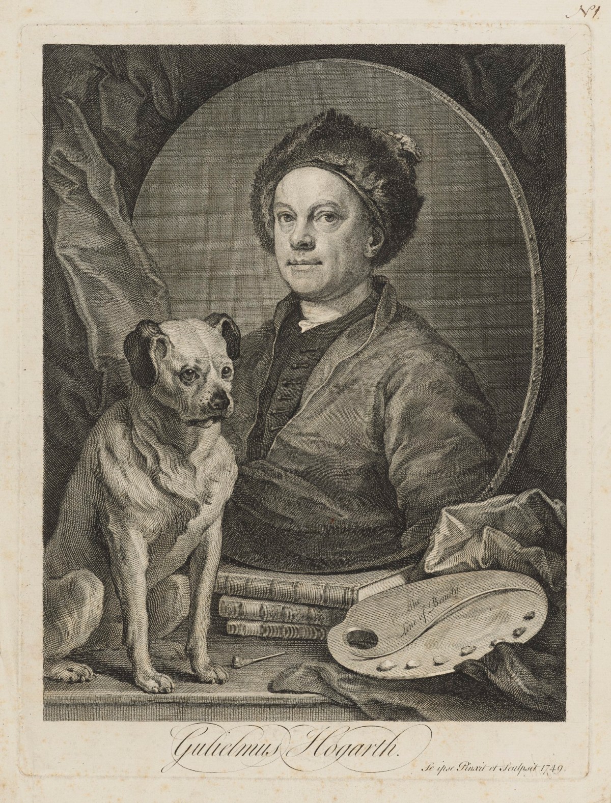 hogarth self portrait with pug