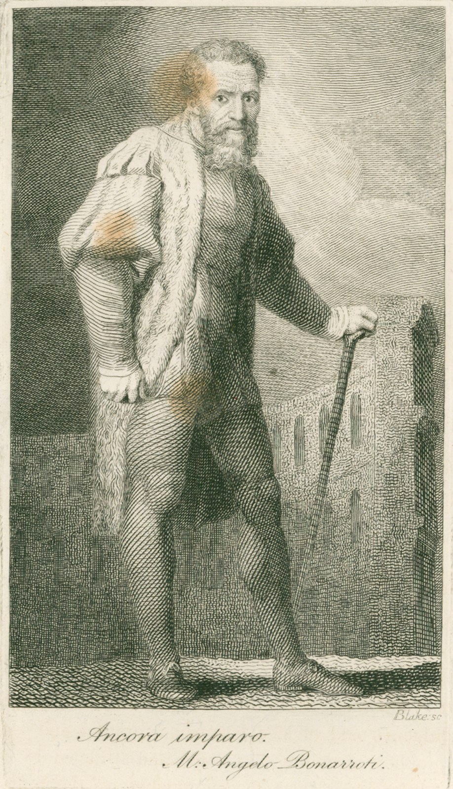 Fantasy Portrait Of Michelangelo Before The Roman Coliseum