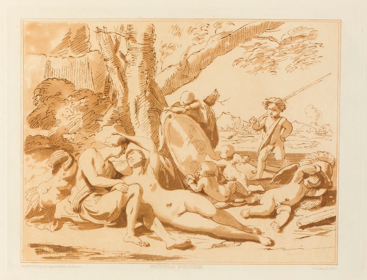 Frederick Christian Lewis Snr., 'Mars and Venus with Cupids' after a drawing attributed to Nicolas Poussin