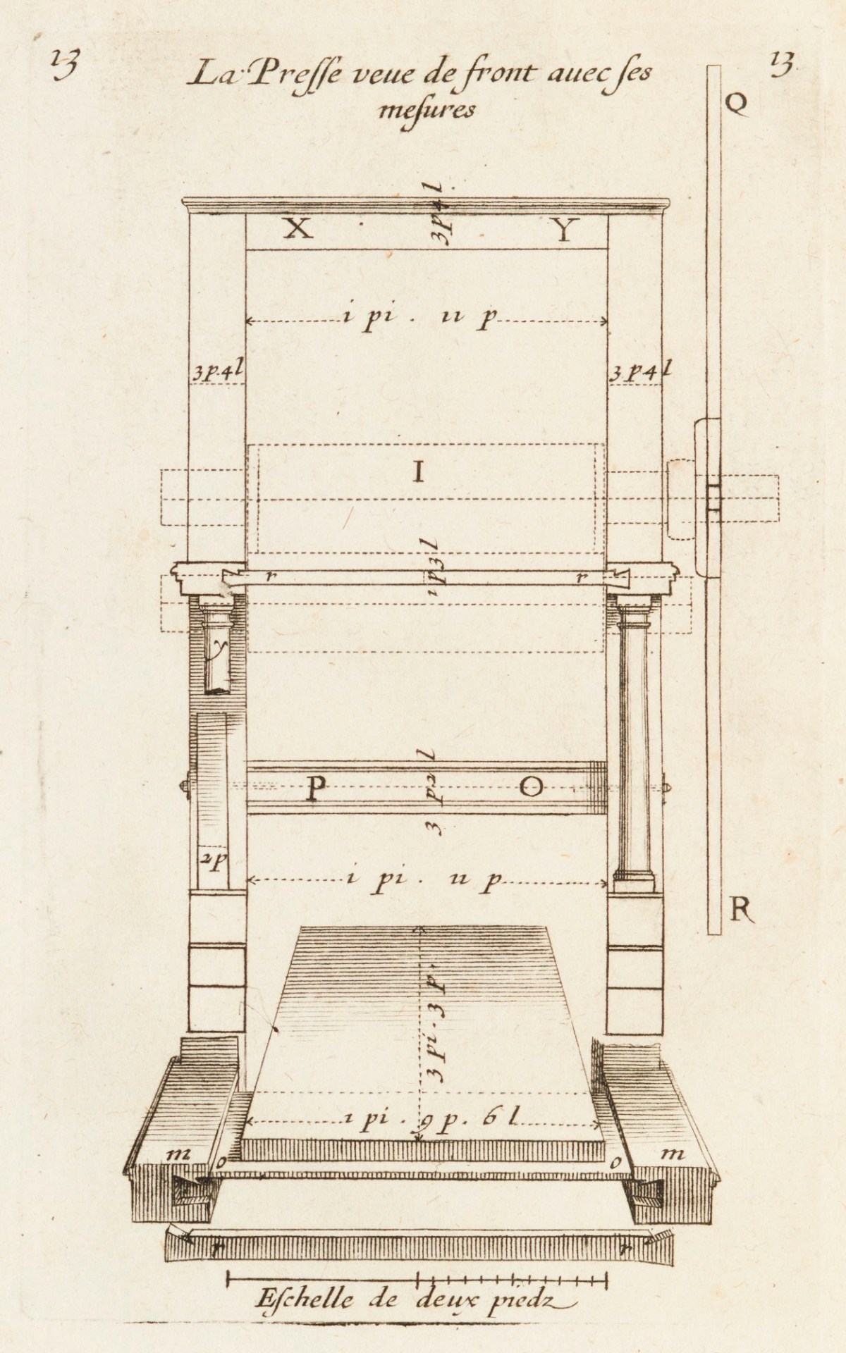 Unsigned, Front view of the press.