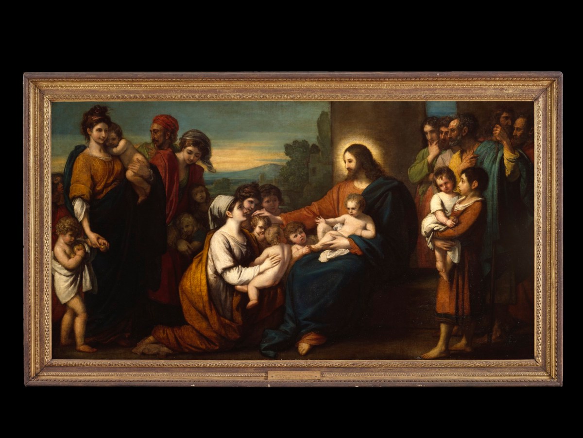 Frame For Benjamin West Pra Christ Blessing Little Children