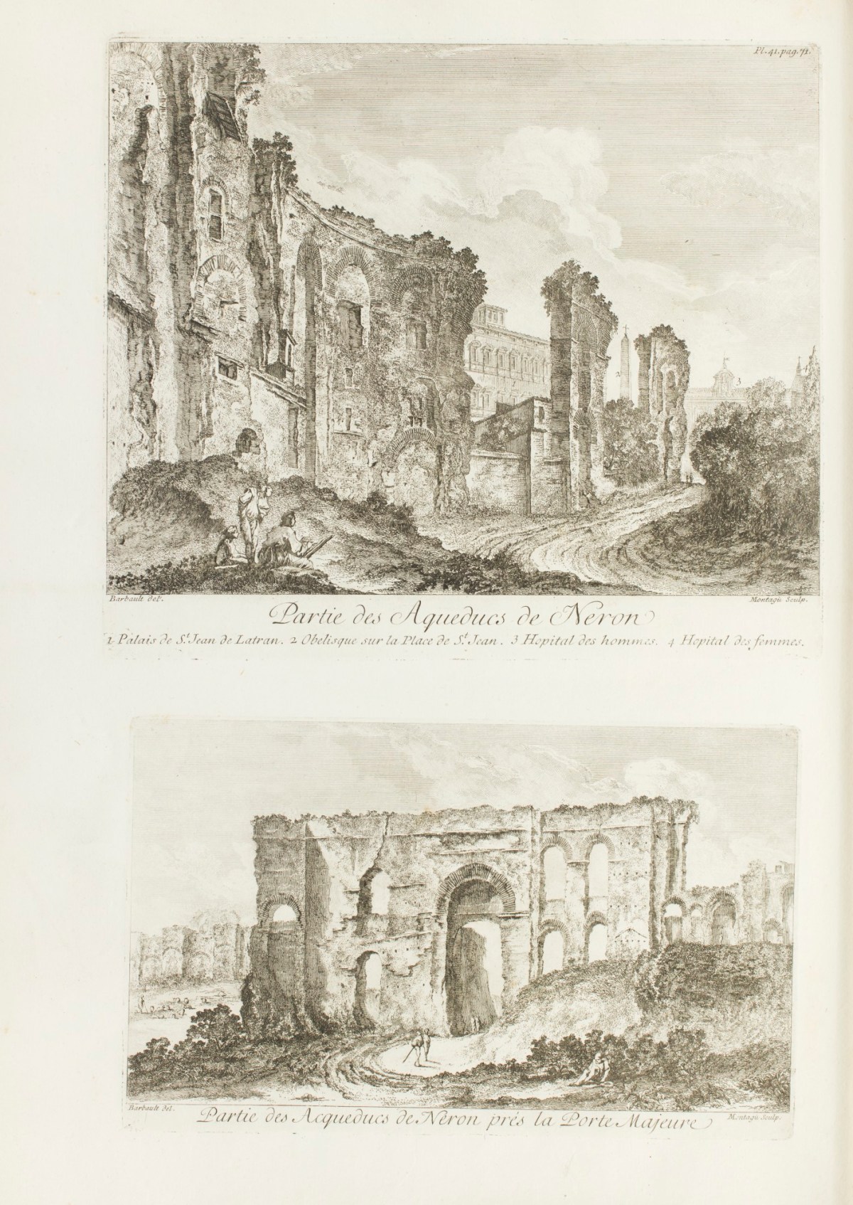 Jean Barbault, 'Partie des Aqueducs de Neron.'