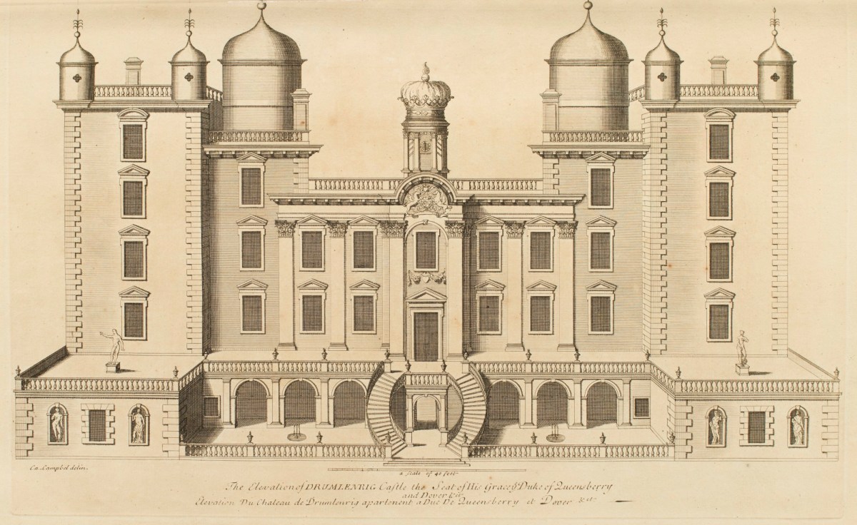 Colen Campbell, The elevation of Drumlanrig Castle