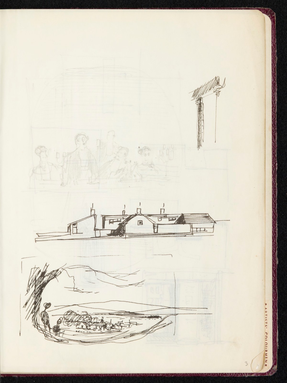 Sir Hugh Casson PRA, Sketchbook with designs and notes