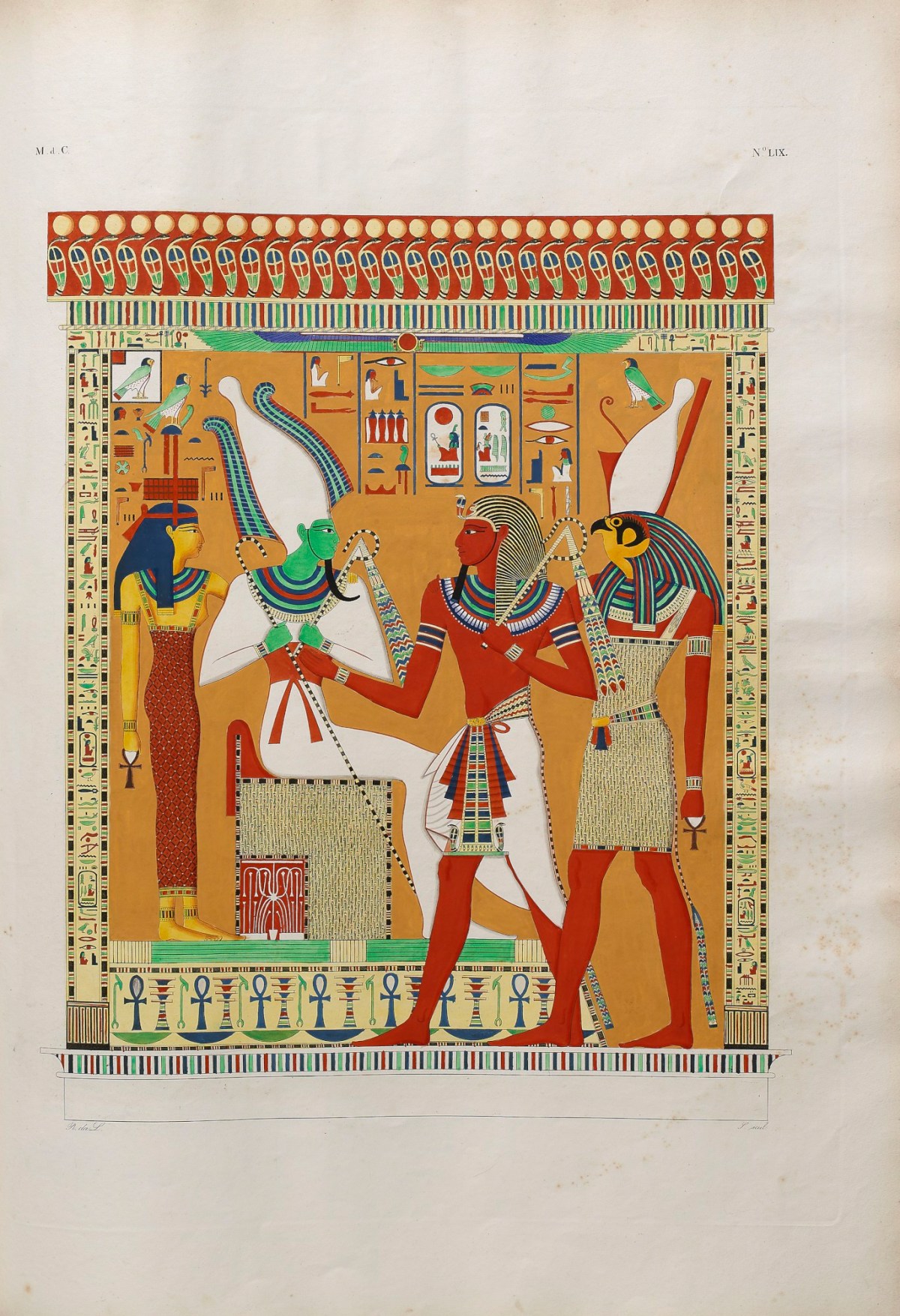 Giuseppe Angelelli, Painted bas-relief from the tomb of Seti I