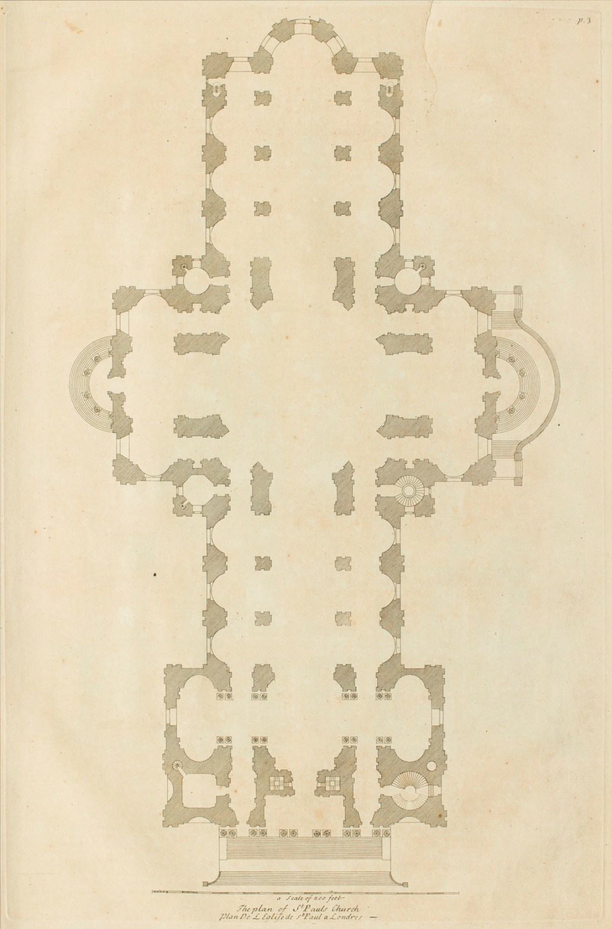 Colen Campbell, The plan of St. Paul Cathedral