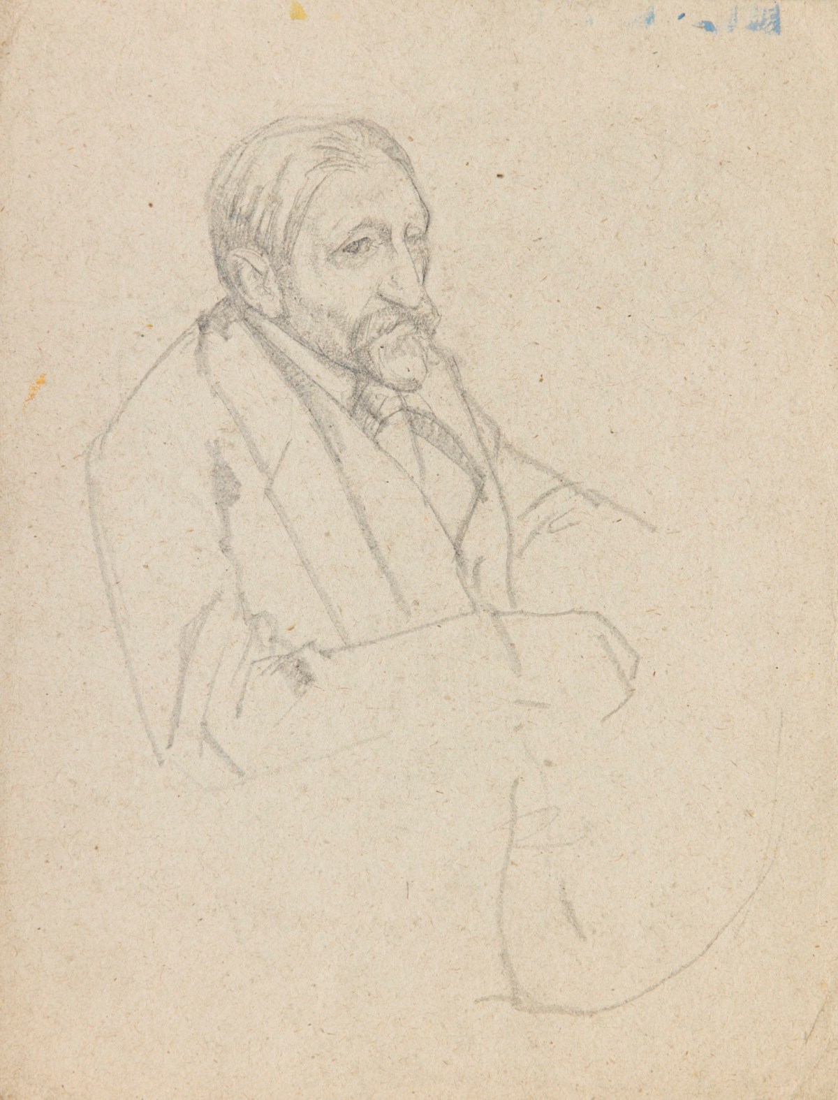 Sir George Clausen RA, Half-length study of a bearded man