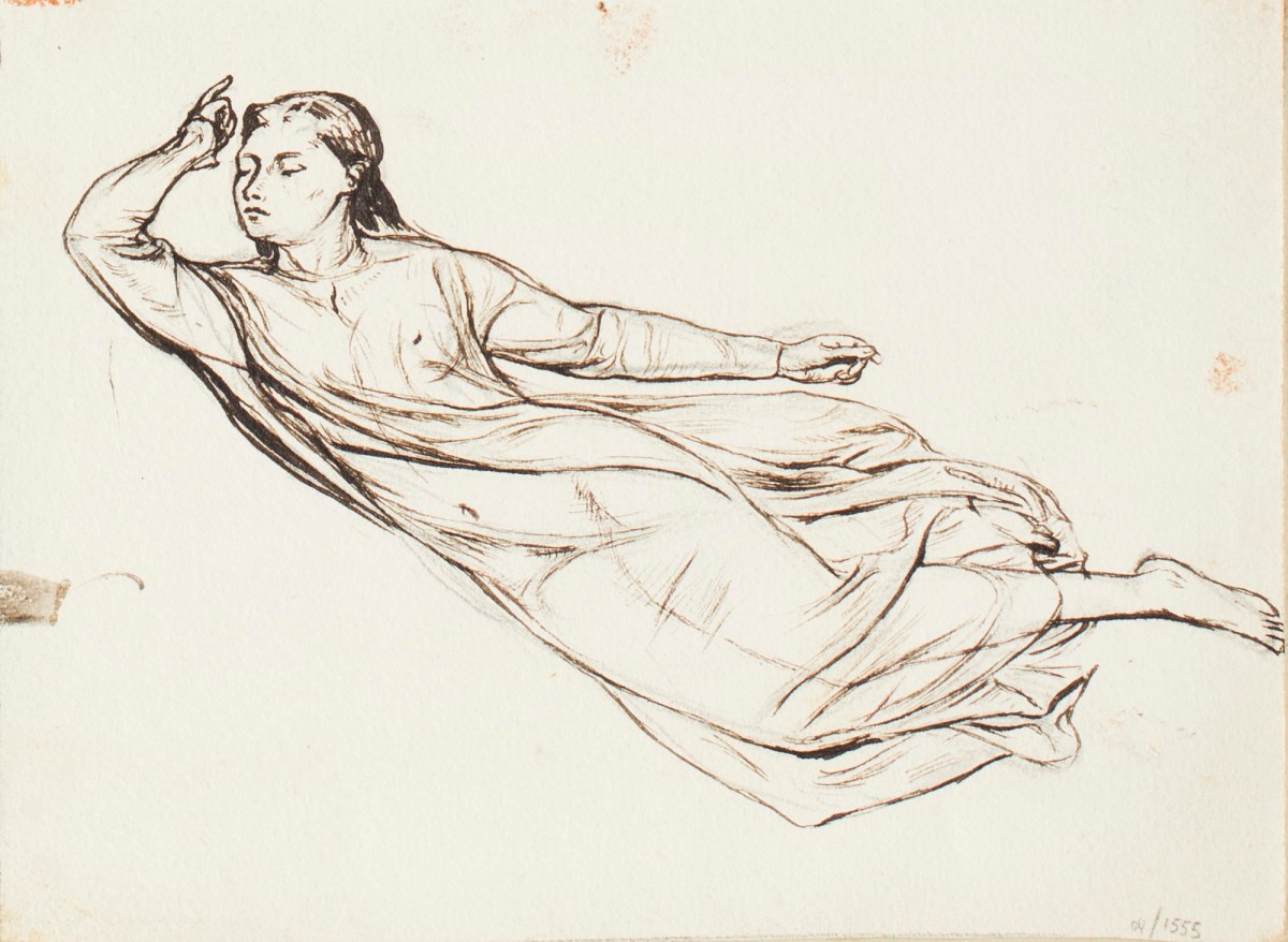 Henry Hugh Armstead RA, Study of a floating female figure