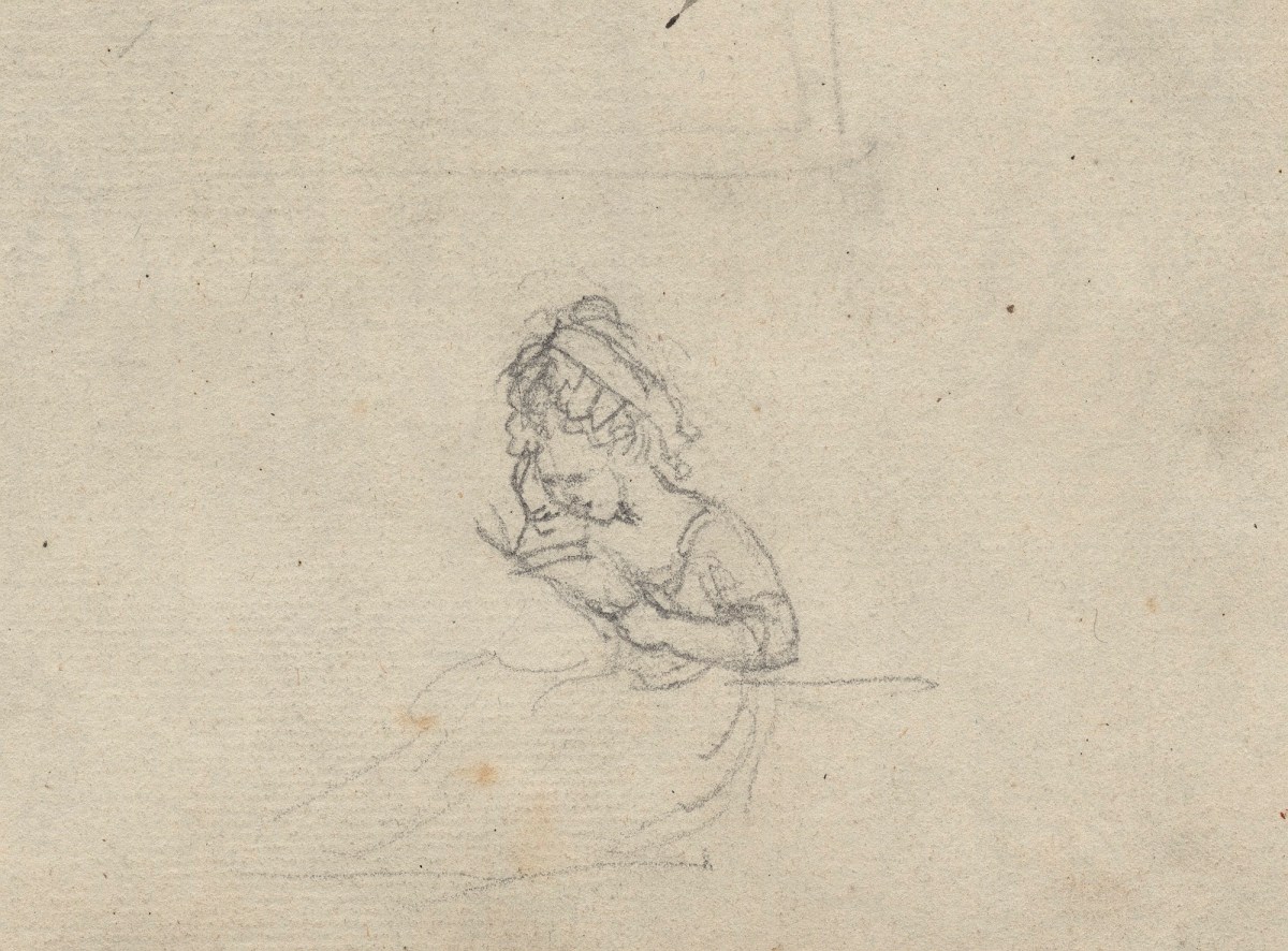 Unknown artist, Leaf from a sketchbook