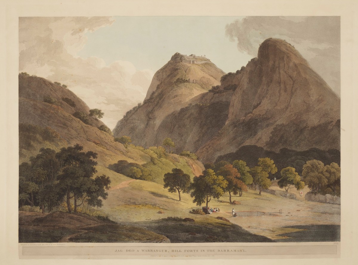 Thomas Daniell RA, Jag Deo, and Warrangur, Hill Forts in the Barramah'l