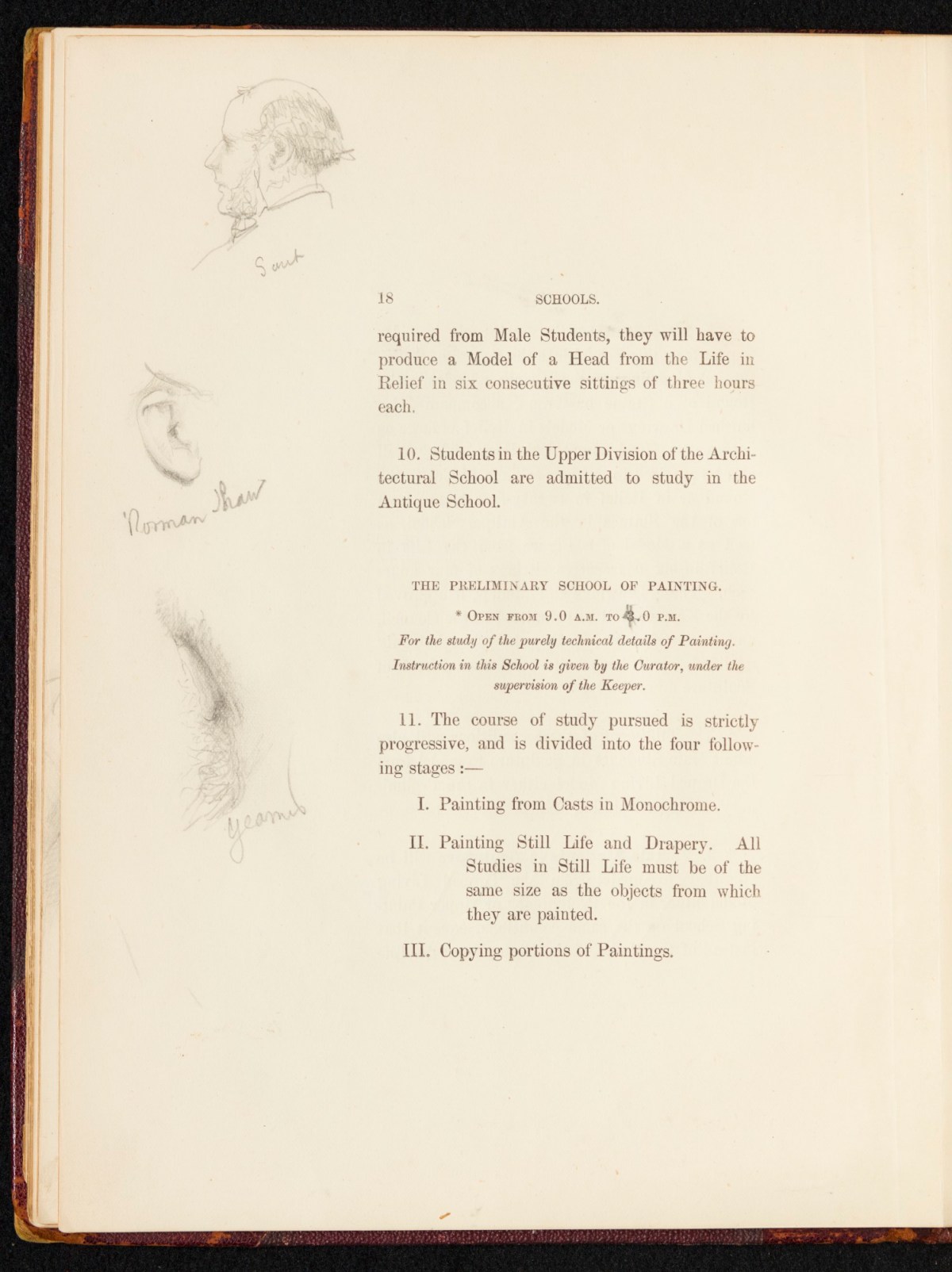 Sir Lawrence Alma-Tadema RA, A copy of the RA Laws as relating to the Schools, annotated and with sketches by Alma-Tadema