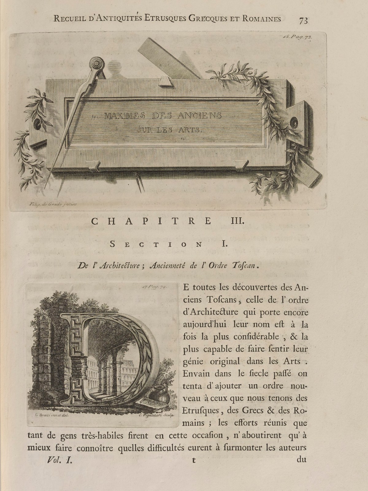 Sir William Hamilton, Of Architecutre, Antiquity of the Tuscan Order
