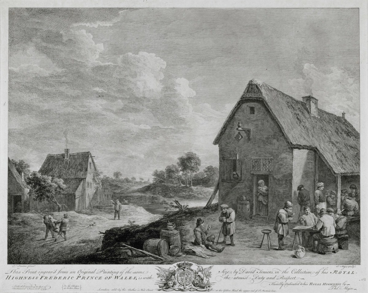 Thomas Major ARA, Peasants smoking and drinking before a Country Inn
