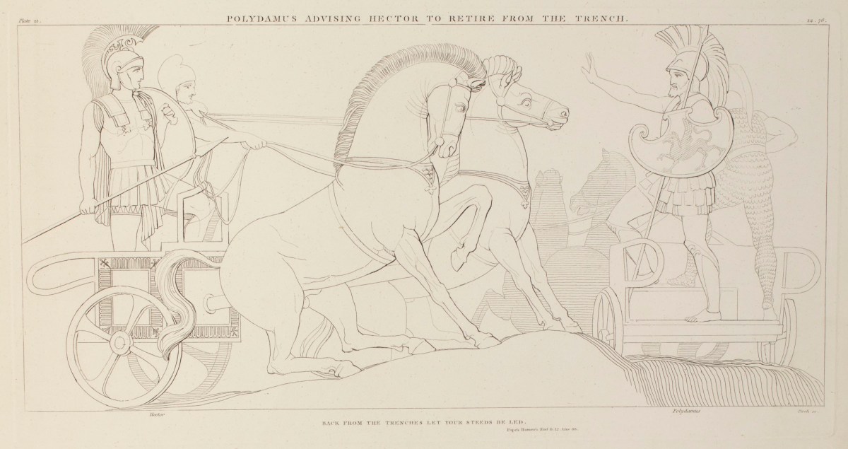 John Flaxman RA, Polydamus Advising Hector to Retire from the Trench