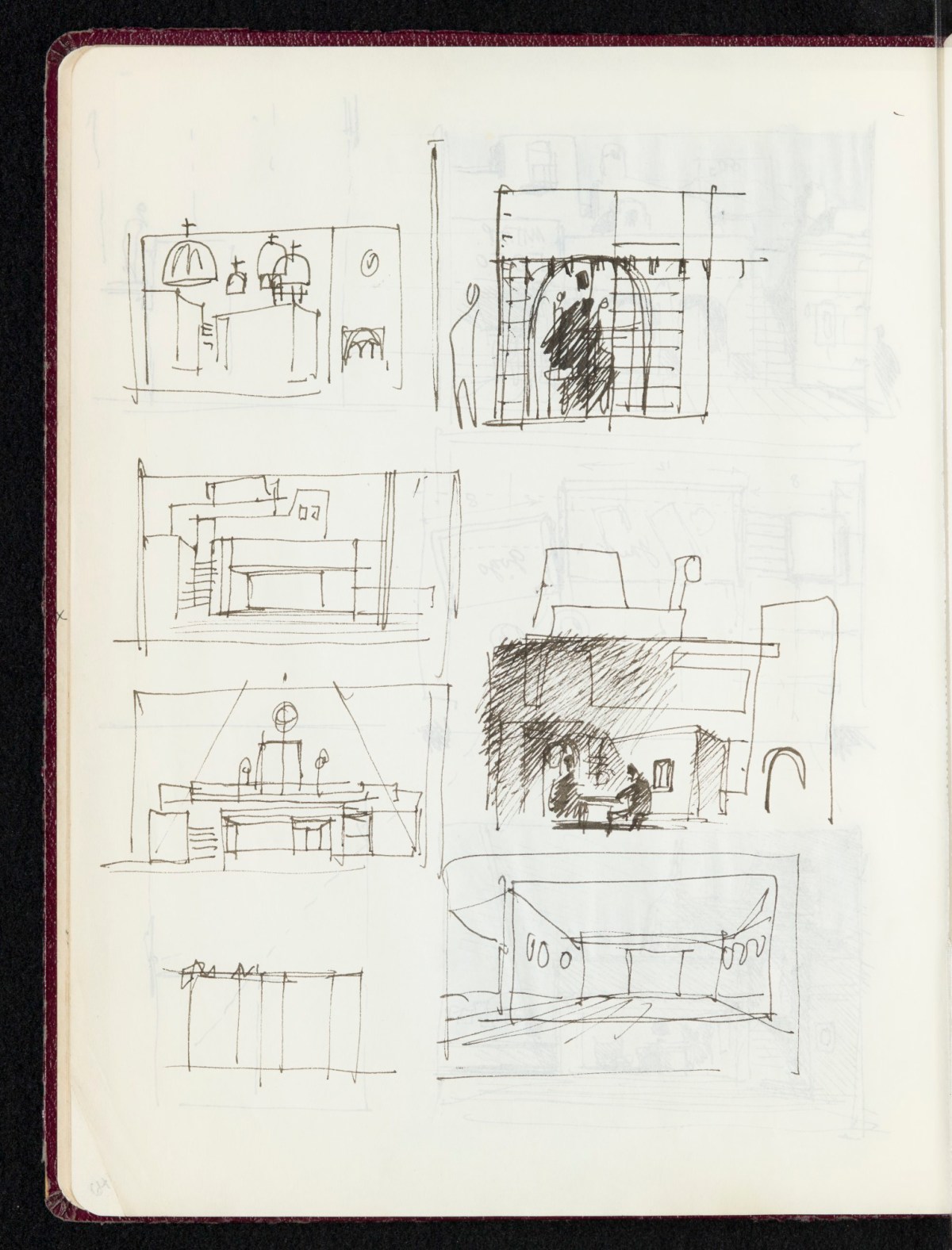 Sir Hugh Casson PRA, Sketchbook with designs and notes