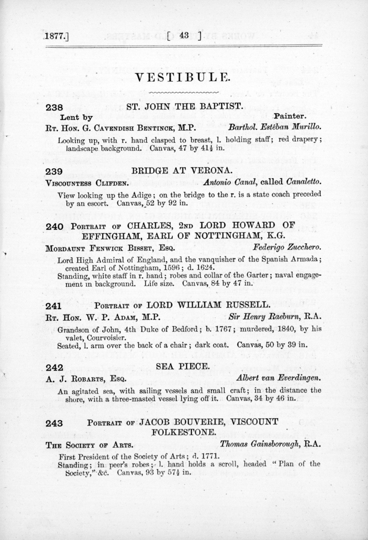 Page 43 of 1877 - Old Masters and deceased masters of the British School