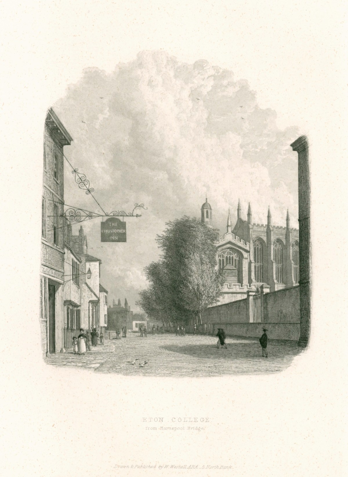William Westall ARA, Eton College from Barnspool Bridge