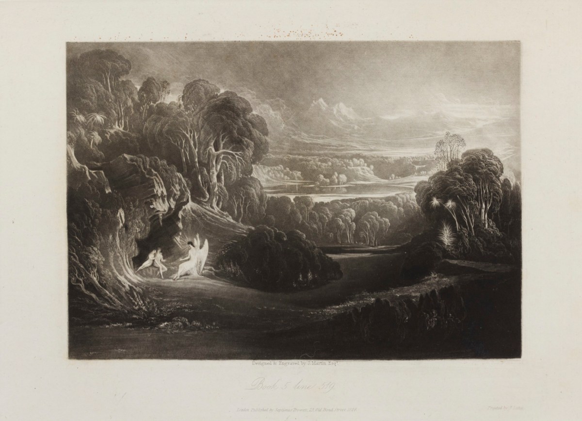 John Martin, Raphael delivers his message to Adam and Eve