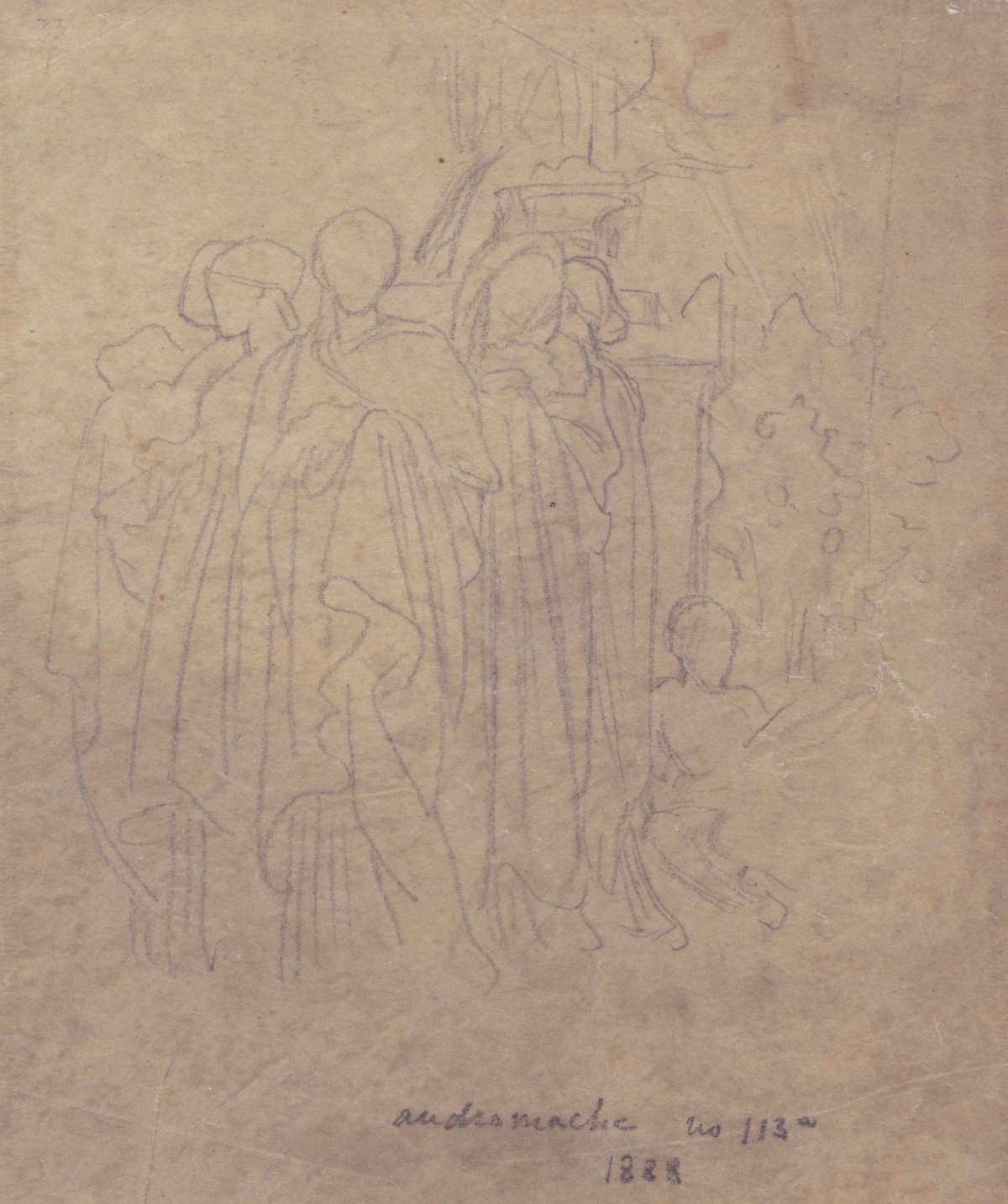 Lord Leighton PRA, Tracings of figures for 'The Syracusan Bride'
