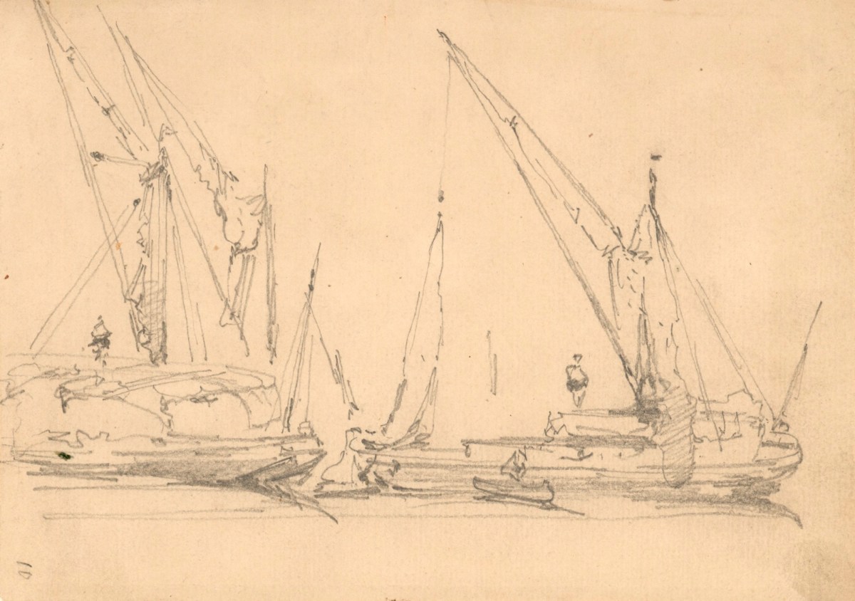 David Roberts RA, Ships in a harbour
