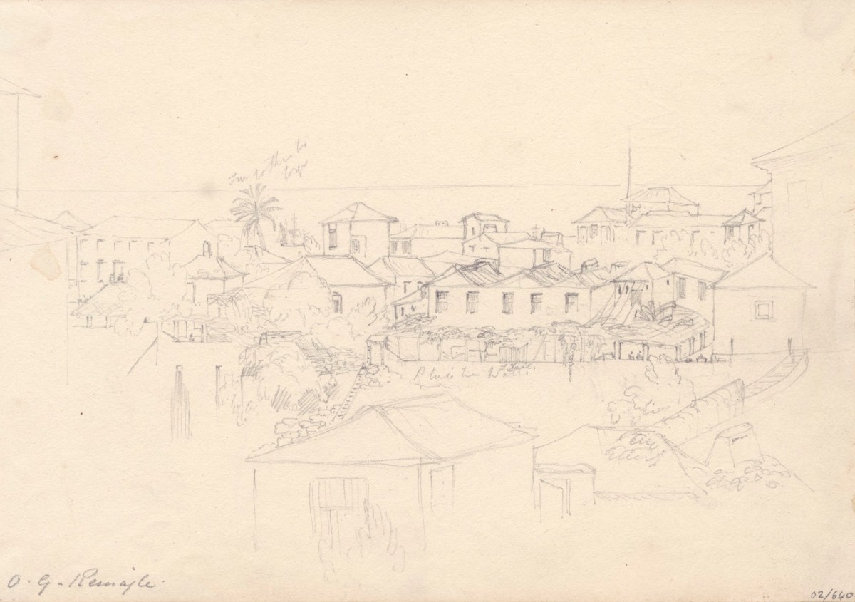 Oriana Georgiana Reinagle, View of a coastal town