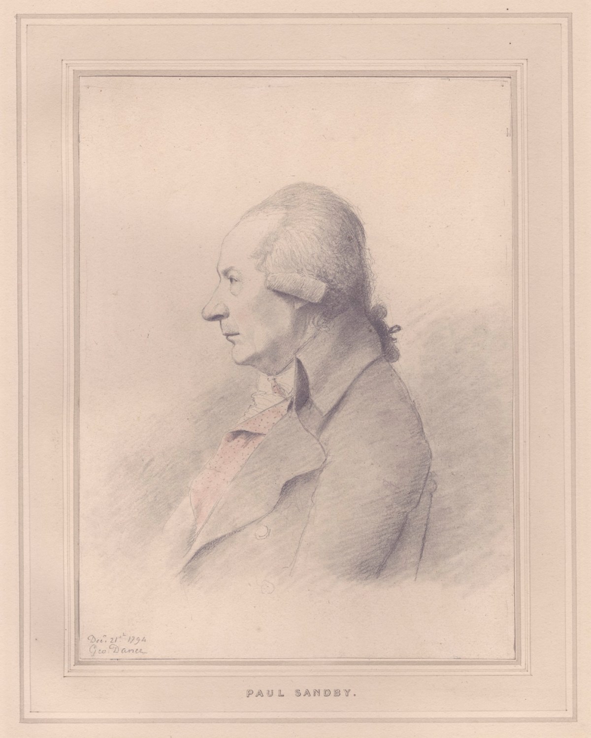 George Dance RA, Portrait of Paul Sandby, R.A.