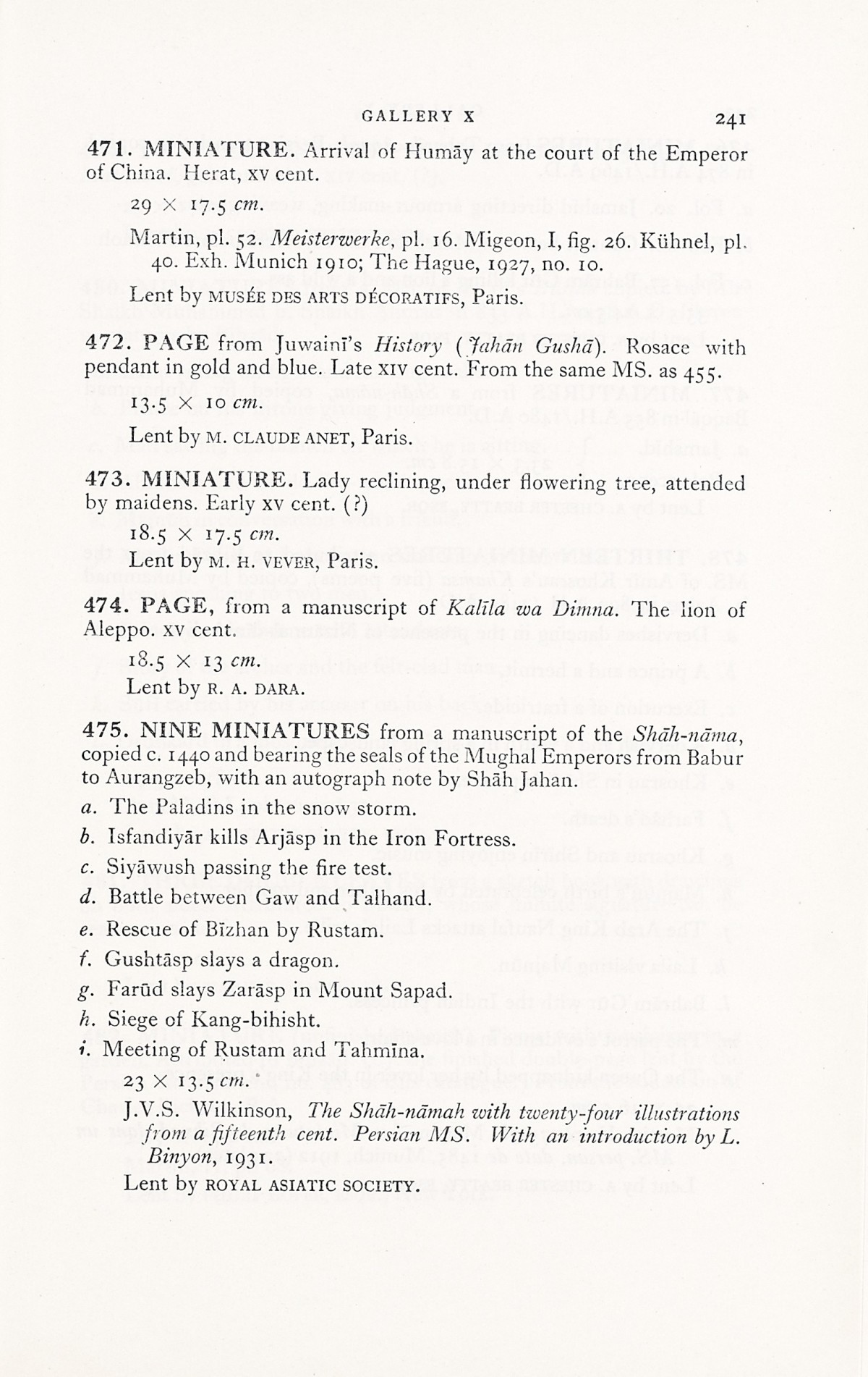 Page 269 of 1931 - International Exhibition of Persian Art