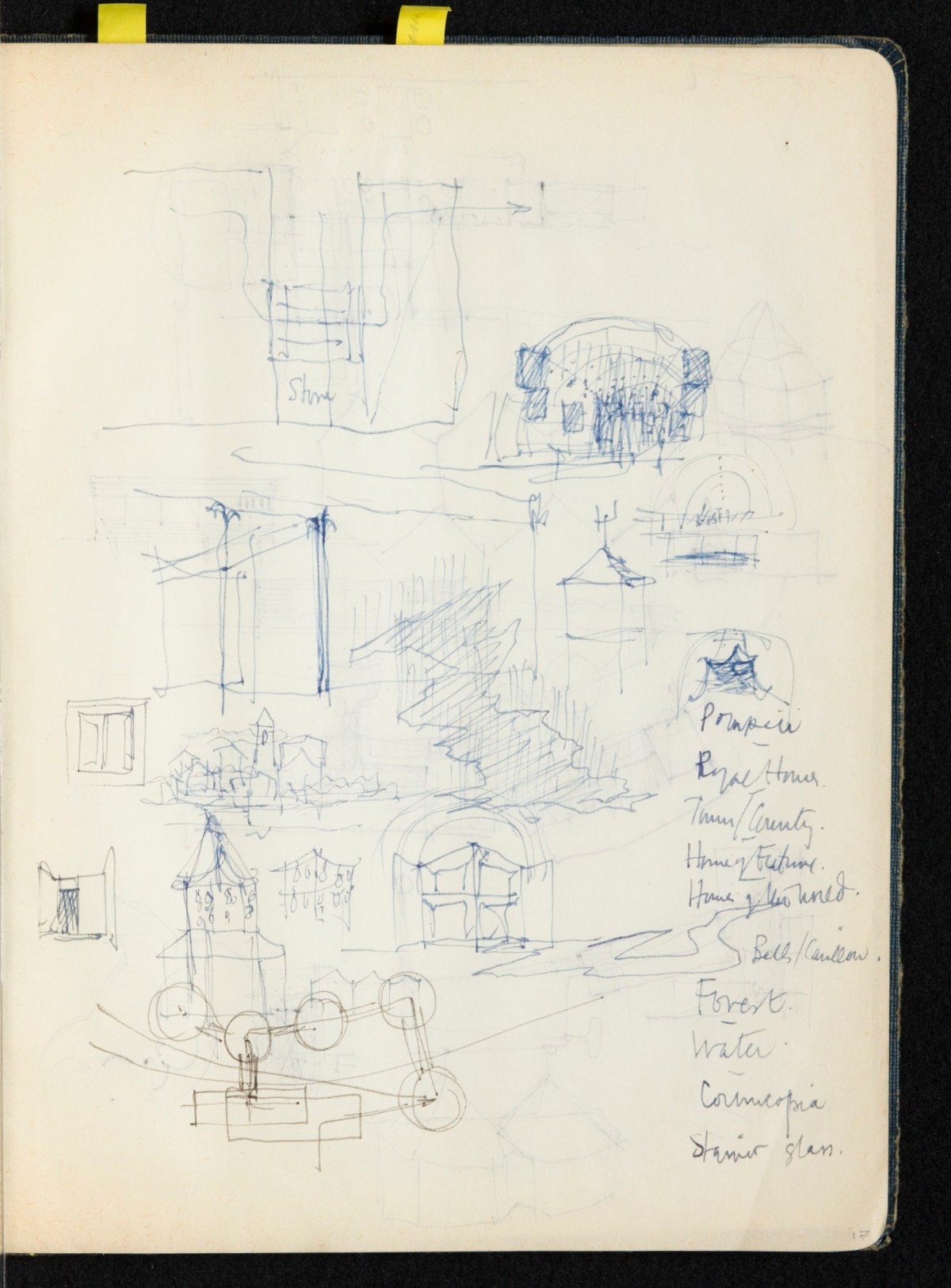 Sir Hugh Casson PRA, Britannia and Glyndebourne sketchbook