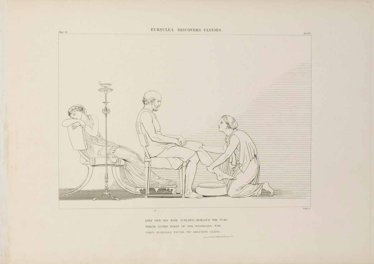 John Flaxman RA, Euryclea Discovers Ulysses