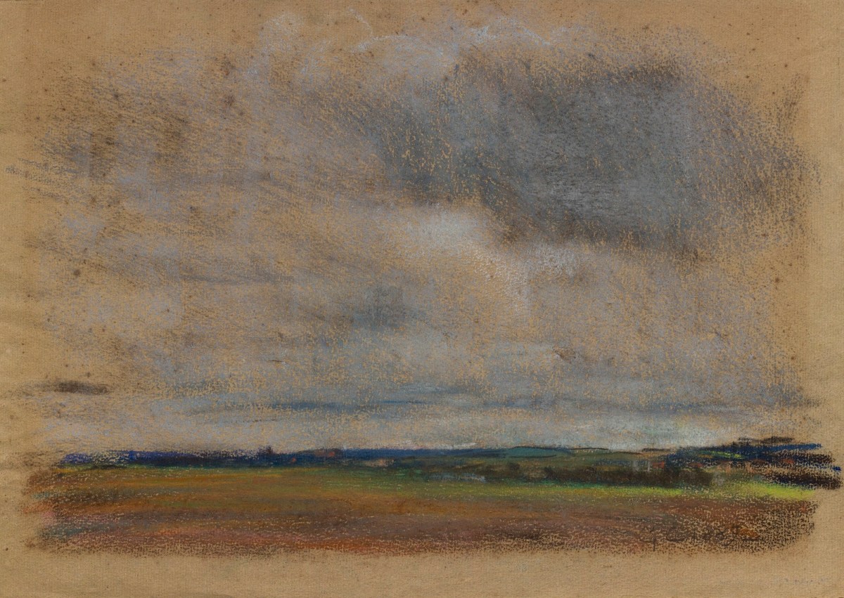 Sir George Clausen RA, Cloud study with landscape