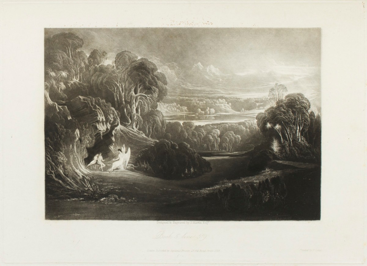 John Martin, Raphael delivers his message to Adam and Eve