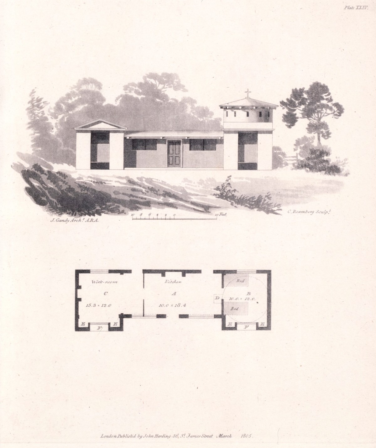 Joseph Michael Gandy ARA, 'A Cottage with a Pigeon-house attached'