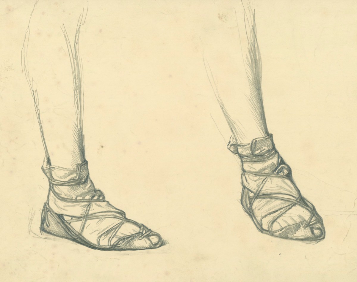 Sir George Clausen RA, Study of feet for 'The English People...'