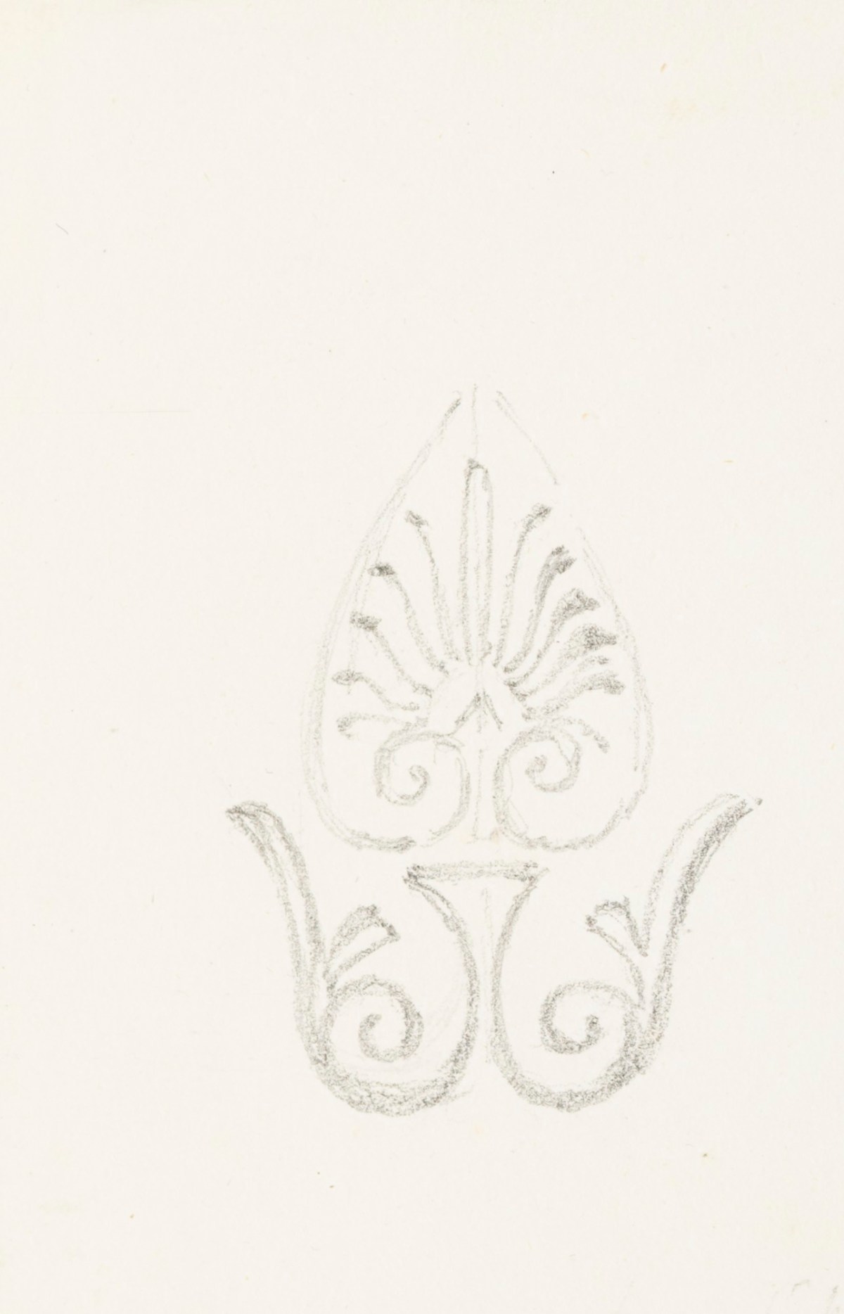 Richard Westmacott the Younger RA, Pencil sketch of a detail from a Classical ornamental design