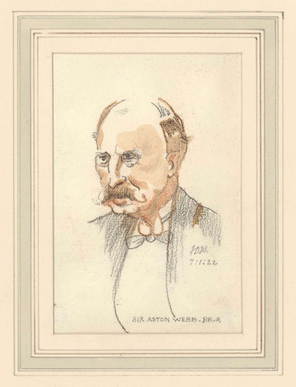 Francis Derwent Wood RA, Caricature of Sir Aston Webb