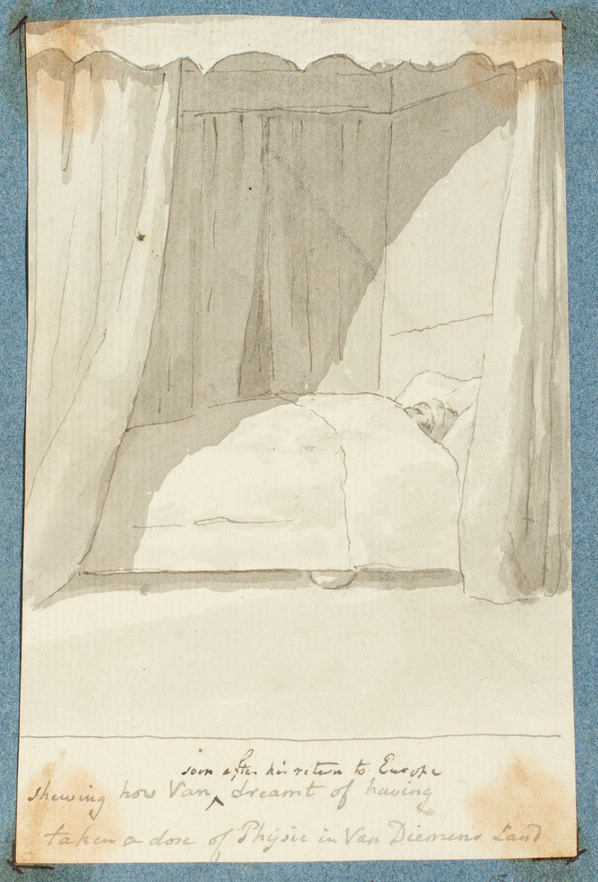 George Dance RA, Van dreamt of having taken a dose of physic in Van Diemen's Land