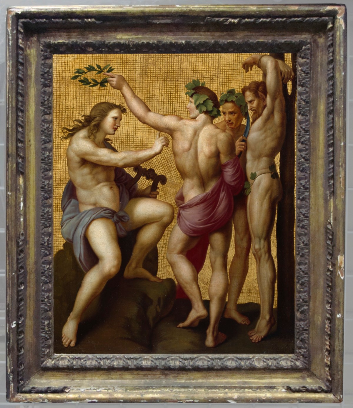 Unknown, Original frame for Giuseppe Cades after Raphael 'Apollo and Marsyas'