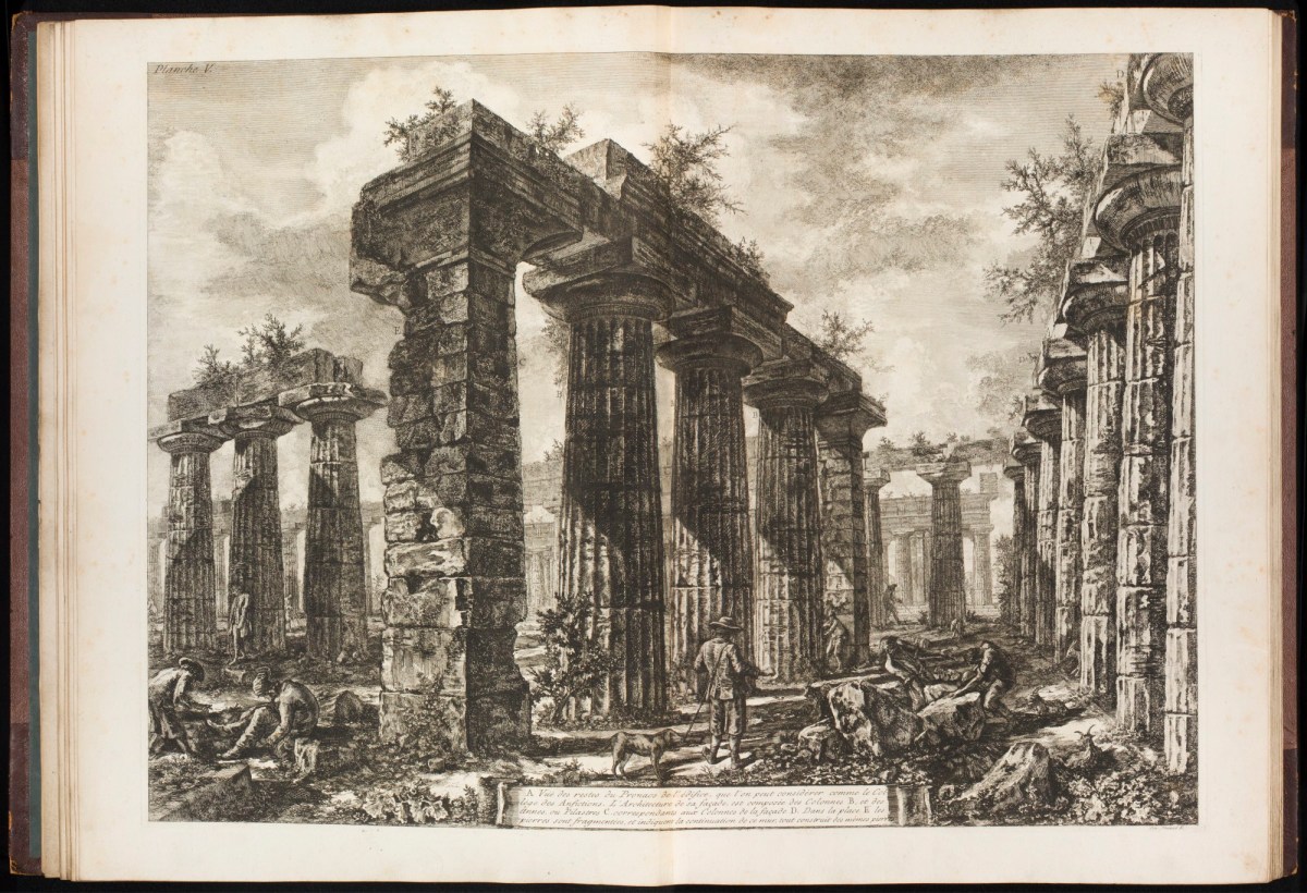 Giovanni Battista Piranesi, A Vüe des restes du Pronaos