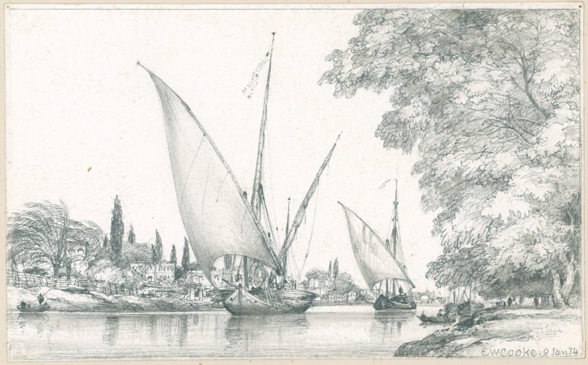Edward William Cooke RA, The Mahmoodeeah Canal, Alexandria