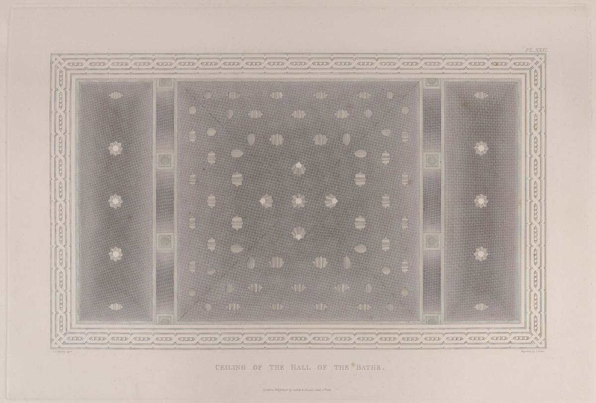 James Cavanah Murphy, Plate 22: Ceiling of the Hall of the Baths, Alhambra palace, Granada